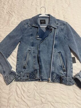 Simply Vera Vera Wang  moto Jean Jacket XS